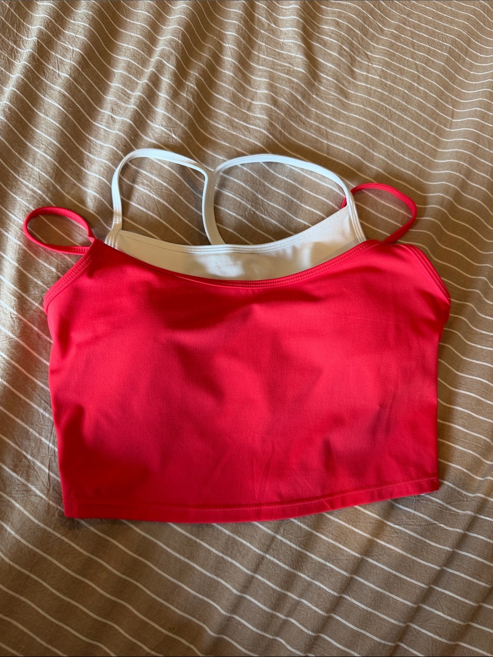 Never worn red cropped Comrt workout tank